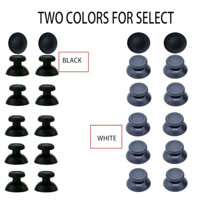 10PCS Thumbsticks Analog Joystick Thumb Sticks for PS4 Slim Pro Controller | CTHTBZ Black for PlayStation 4 With Grips Screwdriver Tools - color: Black