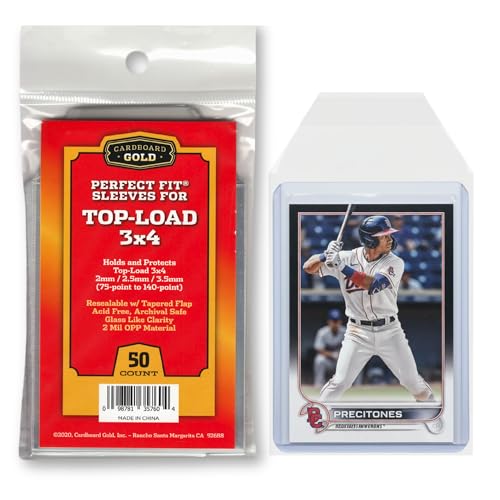 Cardboard Gold Toploader Sleeves - Ultimate Protection Resealable Snug Fit Top Loader Sleeves - Acid Free Archival Safe - Holds Toploaders Securely (75pt-140pt Sleeves, 2500 Toploader Sleeves) - size: 2500 Toploader Sleeves, style: 75pt-140pt Sleeves