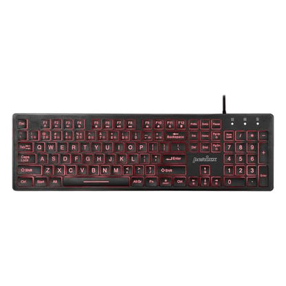 Perixx PERIBOARD-317RGB Wired Backlit USB Keyboard - Big Print Letter with RGB Illuminated LED - US English Layout - style: RGB Backlit