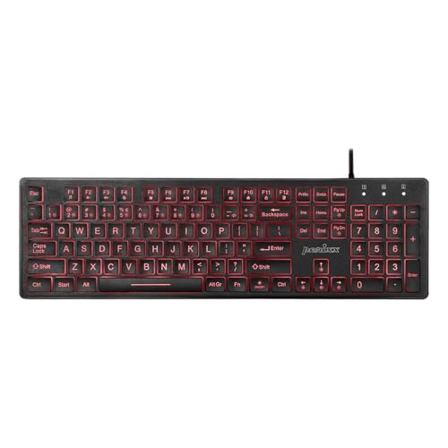 Perixx PERIBOARD-317RGB Wired Backlit USB Keyboard - Big Print Letter with RGB Illuminated LED - US English Layout - style: RGB Backlit