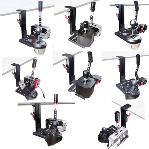 BUJ Universal Racing Simulator Desk Mount - Compatible with Logitech, Thrustmaster, Fanatec Shifters & Handbrakes, Plus USB Handbrake Models