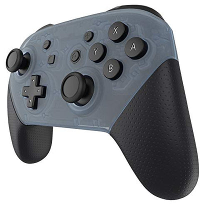 eXtremeRate Glacier Blue Faceplate and Backplate for Nintendo Switch Pro Controller, DIY Replacement Shell Housing Case for Nintendo Switch Pro - Controller NOT Included - color: Clear Glacier Blue