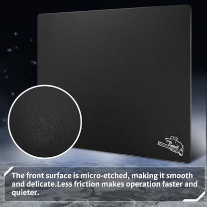 Glass Gaming Mouse Pad, 320mm x 360mm, FPS Game, Special Tempered Glass, Durable, 3mm Thick, Accurately and Quickly Target Your Opponents (320mm x 360mm, Black) - color: Black, size: 320mm×360mm