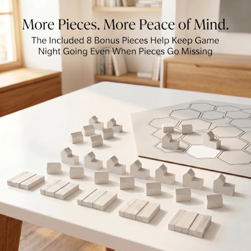 Replacement Pieces for Settlers of Catan – Roads, Settlements & Cities Set, Durable Game Tokens, Compatible with Catan Board Game Accessories, Game Pieces Plus Bonus Pieces (White) - color: White
