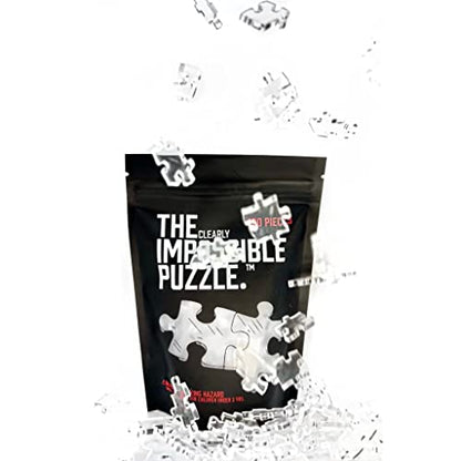 The Clearly Impossible Puzzle 100, 200, 500, 1000 Pieces Hard Puzzle for Adults Cool Difficult Clear Brain Teaser - Difficult Funny for Adults (200 Piece) - size: 200 Piece