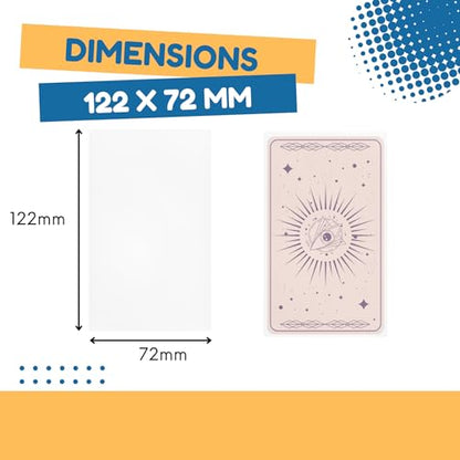 72x122 mm Tarot Card Sleeves – Premium Protective Card Sleeves for Standard Tarot Decks, Durable Clear Non-Glare Finish, Fits Most Tarot Cards - style: Clear