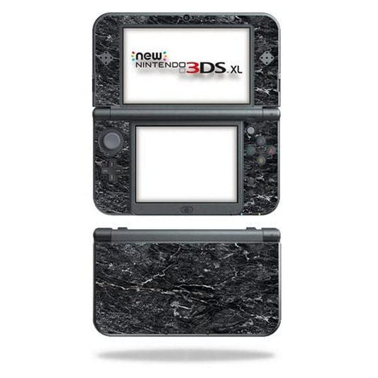 MightySkins Carbon Fiber Skin for Nintendo New 3DS XL (2015) - Onyx Marble | Protective, Durable Textured Carbon Fiber Finish | Easy to Apply, Remove, and Change Styles | Made in The USA - color: Onyx Marble