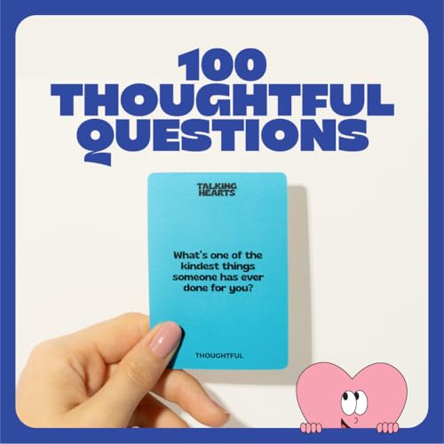 Talking Hearts Conversation Cards for Family, 200 Fun Questions and 20 Challenges for Dinnertime, Road Trips, and Game Night