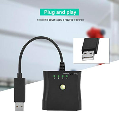 KUIDAMOS High-Definition Controller Adapter Converter, Supports Vibration and Enhances Gaming Experience, Works with PC and Xbox 360