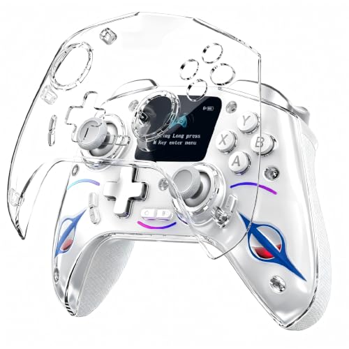 Morostron Wireless Controller for PC and Steam Games | Switch/Switch 2/iOS/Android Compatible, Interactive Screen, Hall Sticks, RGB, 1800mAh, Champagne - color: Champagne