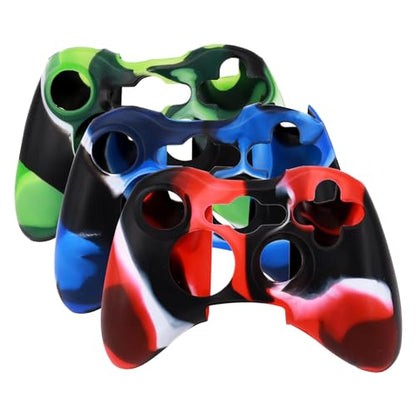 3 Pack of Xbox 360 Controller Skin, Leery Premium Super Grip Protective Skin Case Cover for Xbox 360 Controller