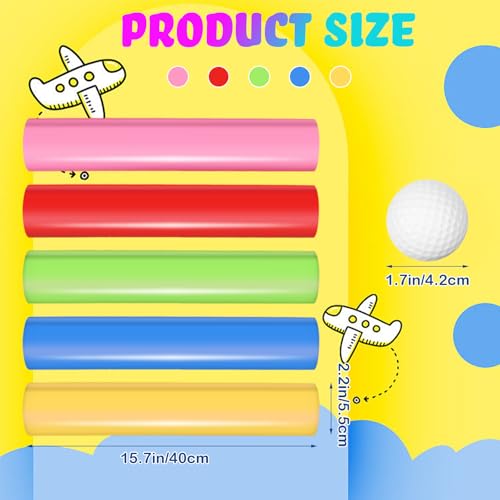 Sratte 1 Set Pipeline Team Building Game Kit with Half Pipe Ball Adult Teen | Teamwork Group Learning Exercise Activity, 40 Half Pipes 12 Golf Balls 4 Storage Bags, Field Day, School Gym Outdoor Sports