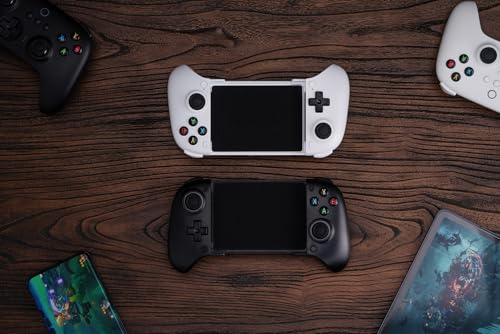 8Bitdo Ultimate Mobile Gaming Bluetooth Controller for Android Devices with Hall Effect Joysticks and Hall Triggers, Back Buttons, Mapping and Turbo Function (White)
