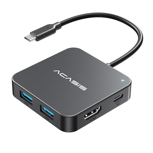 ACASIS USB C Hub 10Gbps, USB C to 4K 60Hz HDMI Adapter for Laptop/MacBook | 6-in-1 USBC Multiport Adapter with 100W Power Delivery, HDMI to USB C Adapter for Dell, Lenovo, Surface, iPad(Grey) - color: Grey