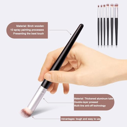 Drybrush Set - Premium Art Paintbrush Set for Miniatures,6 Different Sizes | Ultra-Soft Vegan Fibers,Banner Painting Supplies,Ideal for Detailing - style: 6P Black