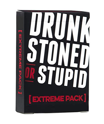 Drunk Stoned or Stupid: Extreme Expansion Pack | 50 NEW Prompt Cards, Who's Most Likely To, Party Game - style: Extreme Expansion Pack