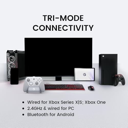 GameSir G7 Pro Wired Controller for Xbox Series X|S, Xbox One, Wireless Gamepad for PC&Android with TMR Sticks, Hall Effect Analog Triggers, 1000Hz Polling Rate, 3.5mm Audio Jack - White - color: White