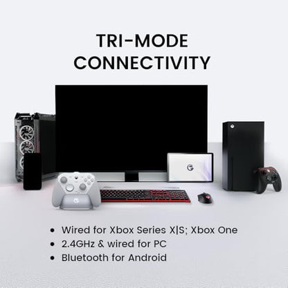 GameSir G7 Pro Wired Controller for Xbox Series X|S, Xbox One, Wireless Gamepad for PC&Android with TMR Sticks, Hall Effect Analog Triggers, 1000Hz Polling Rate, 3.5mm Audio Jack - White - color: White