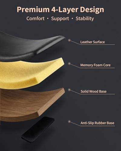 ASFSKY Keyboard and Mouse Wrist Rest Set for 60%-75% Compact Keyboards – Ergonomic Wooden Support Pad with PU Leather & Memory Foam, Anti-Slip Rubber Base for Gaming, Office & Typing Pain Relief - style: No RGB