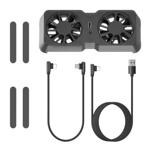 Magnetic Cooling Fan for Steam Deck for ROG Ally X for Legion Go 6000RPM 45mm Dual Fans 10-16CFM Airflow with 3 Speeds