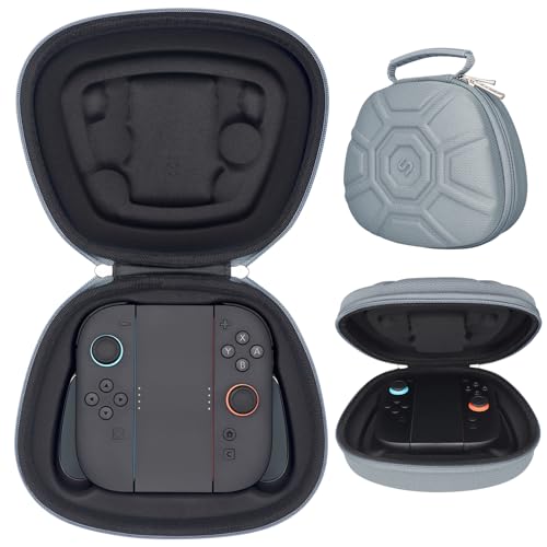 sisma Carry Case Compatible with Nintendo Joy-Con 2 & Official Grip, Buttons & Joysticks Full Protection, Hard Shell Original Switch 2 Controllers Travel Storage Case Joycon Carrying Pouch -Grey - color: Grey - Fits Joy-Con 2 & Grip