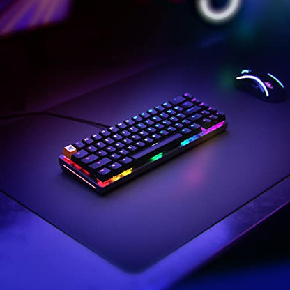 Glorious Custom Gaming Keyboard - GMMK 60% Percent Compact - USB C Wired Mechanical Keyboard - RGB Hot Swappable Switches & Keycaps - Black Metal Top Plate