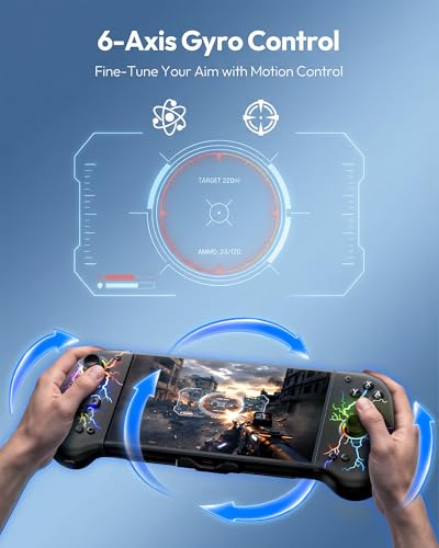 VOYEE Switch Controllers with Hall Effect Joystick & Kickstand, Compatible with Nintendo Switch/OLED, Wireless Pro Controller Ergonomic Grip Joypad with RGB Light, Turbo, Macro, 4 Game Slot Gray - color: Gray