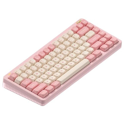 nuphy Halo75 V2 Mechancial Gaming Kyeboard,75% Wireless Hot Swappable Bluetooth Keyboard,83 Kyes RGB Backlit Keyboard,Support Bluetooth/2.4GHz/USB-C-Pink Blush Switch - color: Pink, size: Blush (42gf)