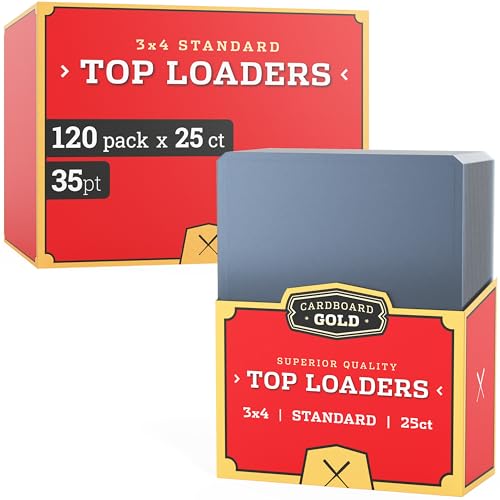 Cardboard Gold - 35pt Top Loaders for Cards - 3000 Count - Premium 3x4 Inch Trading Card Toploaders - Protect Your Baseball and Sports Cards with These Crystal Clear Hard Plastic Sleeves Protectors - size: 3000 Toploaders