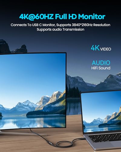 CLEEFUN USB-C Extension Cable - 1ft, 1-Pack, USB-C Male to Female, 10Gbps Data & 4K Video Sync, 100W Fast Charging for Laptop, Tablet, Phone - color: Black, size: 1ft