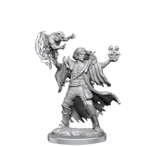 WizKids D&D Frameworks: Human Warlock Male - Unpainted and Unassembled