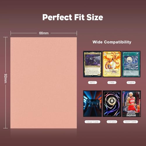 Peach Pink Dual Matte Card Sleeves, Katomula Card Sleeves for MTG, Standard Card Sleeve for MTG, PKM, Flesh & Blood - color: Peach Pink