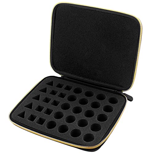 Dice Storage Case, Dice Case Box Tray for DND Dice Set, for D&D Dungeons and Dragons 7-Die Polyhedral Dice, for RPG for MTG Role Playing Table Games, Display for D and D Accessories - Box Only | Hard shell dice case holds 5 polyhedral sets with plush foam