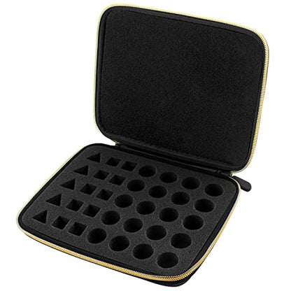 Dice Storage Case, Dice Case Box Tray for DND Dice Set, for D&D Dungeons and Dragons 7-Die Polyhedral Dice, for RPG for MTG Role Playing Table Games, Display for D and D Accessories - Box Only | Hard shell dice case holds 5 polyhedral sets with plush foam