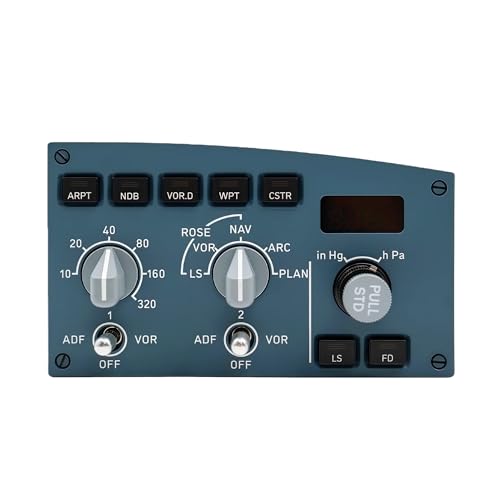 SYDYSOSO Cockpit Simulator 320 Series FCU-R, 1:1 Scale Flight Simulator Training-Inspired Control Panel, Metal Construction, USB Plug & Play, PC Compatible