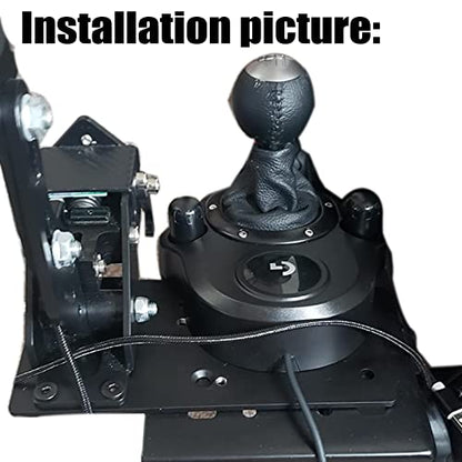 Racing Game USB Handbrake Drift Adapter Board for Logitech G27 G29 Steam Racing Game Simulation Bracket Accessories (Right, Black) - size: Right