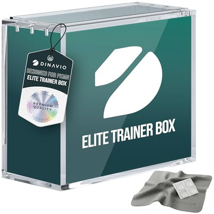 Dinavio Crafthouse Elite Trainer Box Acrylic Display Case Stackable - 8mm + 5mm Ultra Thick Acrylic with N52 Strong Magnets - ETB Case Protector - Compatible with Elite Trainer Boxes - size: Elite Trainer Box Case
