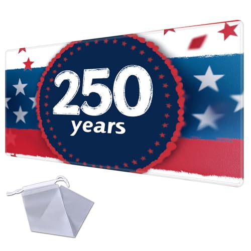Classic 250 Years Card Mat for TCG Playmat - USA 250th Anniversary Commemorative Edition, 1776-2026 Patriotic Card Game Mat, Anti-Slip Desk Pad Large Gaming Playmat Compatible with MTG - color: Classic 250 Years, size: 24" x 14" Regular