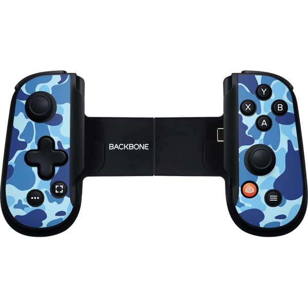 Skinit Decal Gaming Skin Compatible with Backbone One for iPhone Game Controller - Light Blue Street Camo Design - color: Blue - CAMBPE08