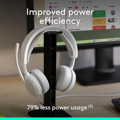 Logitech Zone Wired 2 Noise Canceling Headset Adaptive Hybrid - Off-White | Noise-canceling, USB-C, USB-A adapter included - color: Off White, style: Wired
