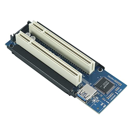 PCIe to PCI Adapter | x1 to Legacy PCI Converter with USB 3.0 Cable | Desktop Audio Interface Expansion - color: PCIe to Dual PCI Adapter with Bracket