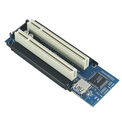 PCIe to PCI Adapter | x1 to Legacy PCI Converter with USB 3.0 Cable | Desktop Audio Interface Expansion - color: PCIe to Dual PCI Adapter with Bracket
