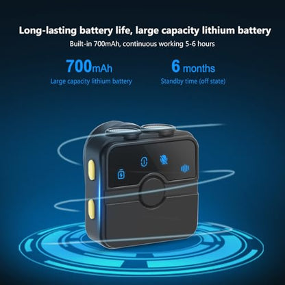 Yunseity Lavalier Microphone Wireless, 2.4G Wireless on Microphones with Noise Cancellation, Original Sound Mode for Gaming Live Streams, BT Connection (PU3155B Type-C) - style: PU3155B Type-C