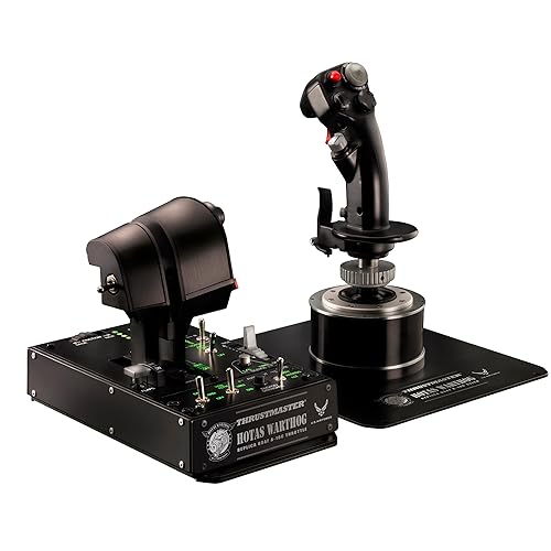 Thrustmaster HOTAS Warthog A-10C replica metal flight stick - PC | Hall-Effect 16-bit, detachable handle, 19 buttons, 3 hat switches, dual trigger, 6+ lb weighted base, T.A.R.G.E.T software - style: Flight Stick