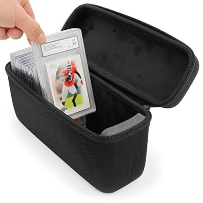 CASEMATIX Graded Card Case – Fits 30+ PSA, BGS, CGC Slabs or 140+ Toploaders – Sports Trading Card Storage Box with Scratch-Resistant Dividers – Holds One Touch & Magnetic Card Holders