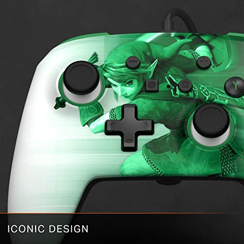 PowerA Enhanced Wired Controller for Nintendo Switch - Heroic Link, Nintendo Switch - OLED Model, Gamepad, Game controller, Wired controller, Officially licensed