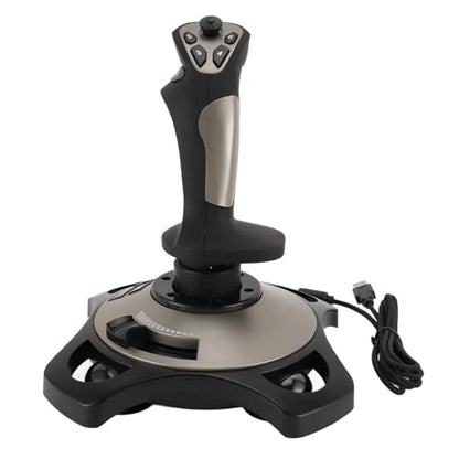Wired PC Flight Joystick, Vibration Flight Stick for Flight Simulator, Throttle Control Joystick for Computer, Laptop