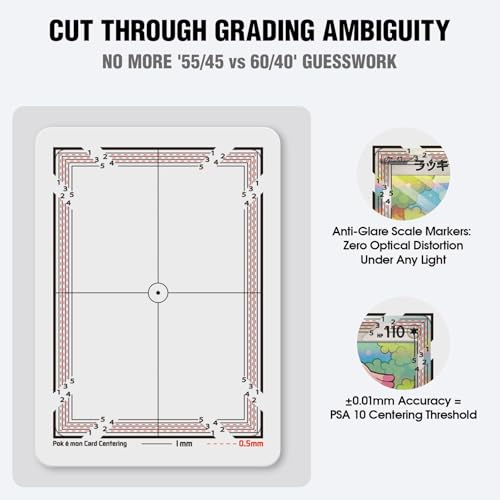 Deyimmei Card Grading Center Tool for Pokemon & Cleaning Supplies, Card Grading Tool Kit, PSA Approved for Standard Size Trading Cards