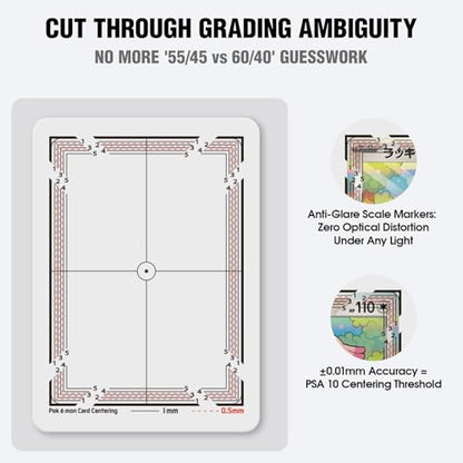 Deyimmei Card Grading Center Tool for Pokemon & Cleaning Supplies, Card Grading Tool Kit, PSA Approved for Standard Size Trading Cards