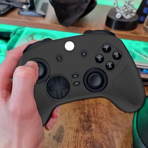 Gaming Controller Case for Razer Wolverine V3 Pro, Black Silicone Skin Cover, Shockproof Protection Sleeve - color: Black